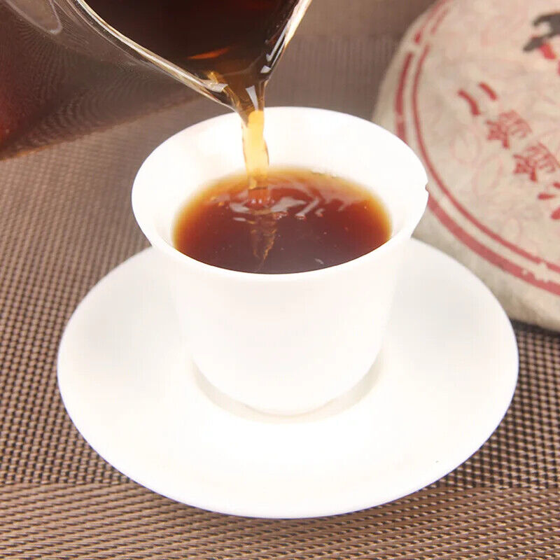 Chinese Good Taste Shu Puer Tea Cake 357G Yunnan Qizi Bing Fermented Puerh Cha Main image