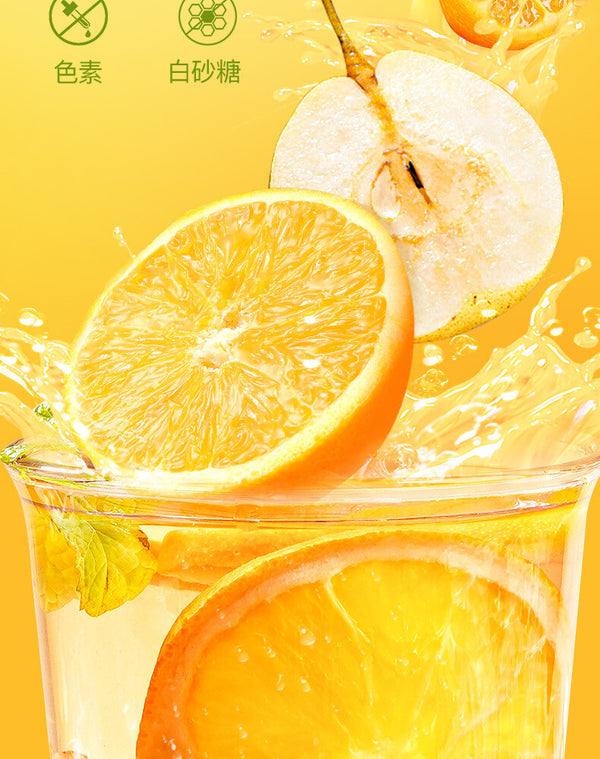 Fruit Tea Blend with Freeze-Dried Fruits Kumquat Snow Pear Hot Orange Tea