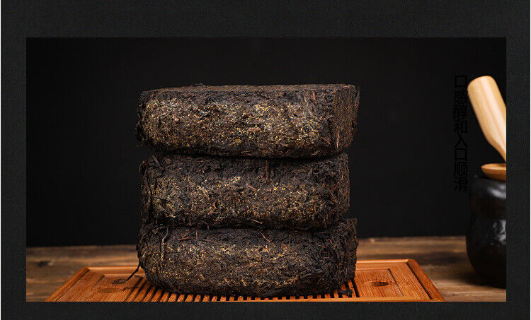 HelloYoung 1kg Hunan Anhua black tea hand-built por brick black tea Anhua black tea Tian Fu