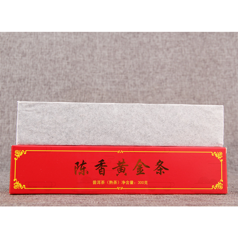 300g Puerh Ripe Tea Aged Golden Bar Spring Tea Ancient  Pu'er Tea Black Tea