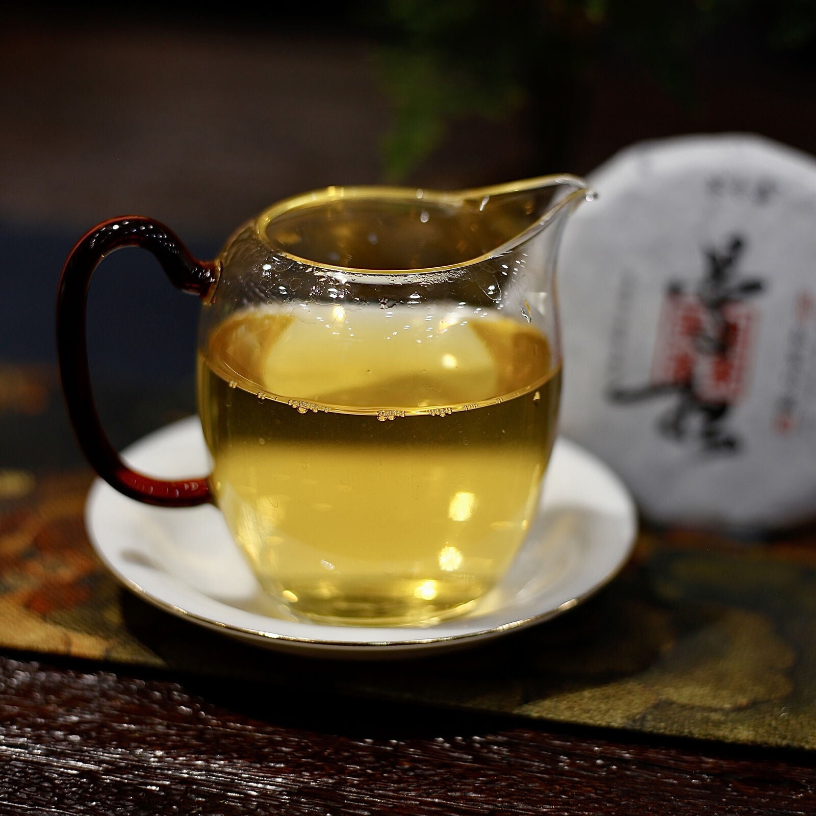 HelloYoung Yibang Mansong Pu-erh Raw Tea Cake Yiwu Seven Seeds Pu-erh Tea Cake 100g/3.52oz
