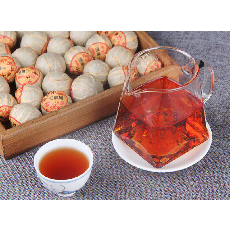 HelloYoung Pu'er Tea Healthy Drinks500g Gift Tea Xiao Qing Guan Pu'er Tea Xin Hui Chen Pi