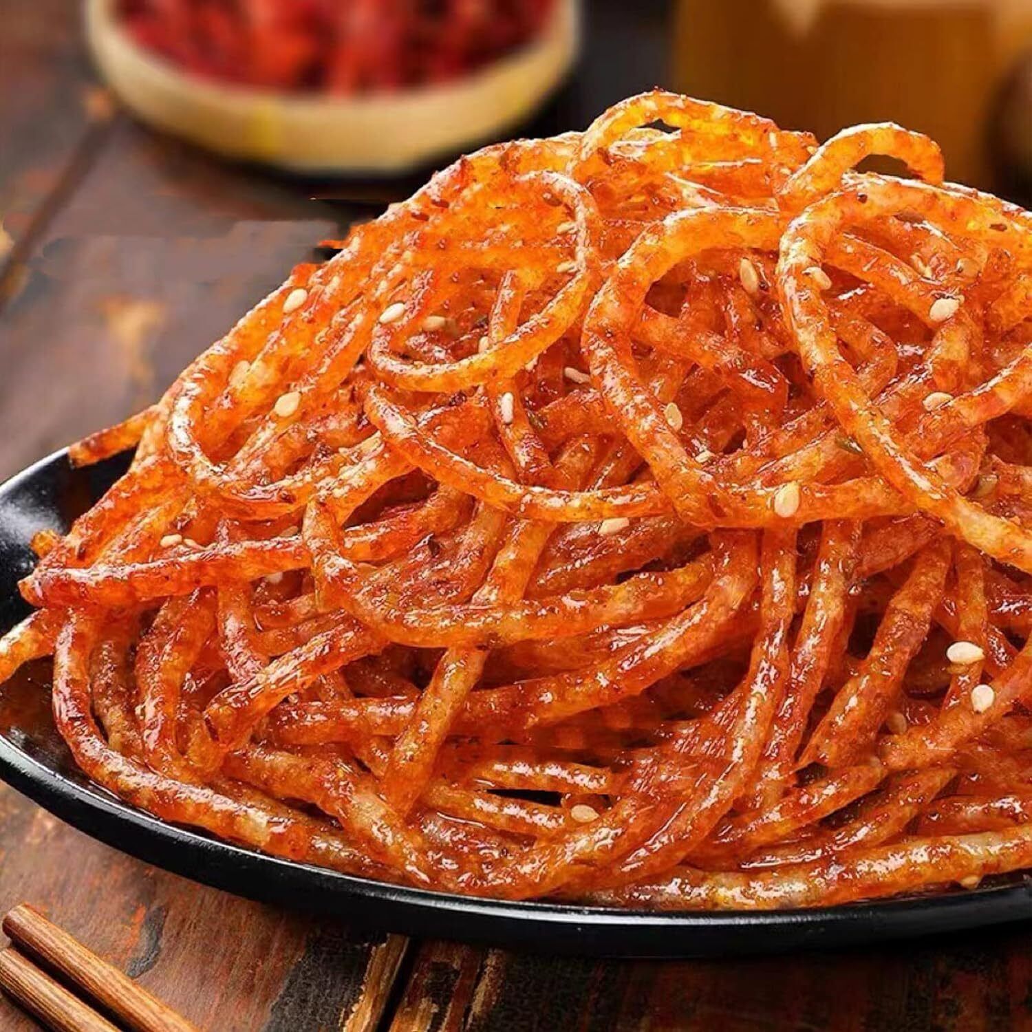 Spicy Strip Small Gluten Latiao Snack Food - Chinese Special Vegan Spicy Flavour Secondary image