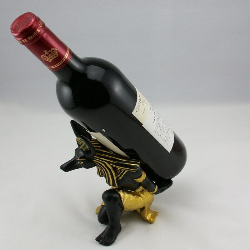 Wine Bottle Holder Resin Anubis God Wine Rack Wine Bar Kitchen Tools Accessories