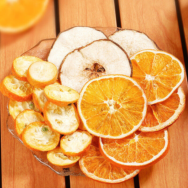 Dried Kumquat Snow Pear Hot Tea with Rock Sugar - Winter Beverage