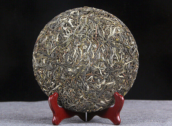 HelloYoung 357g Old Tree Puerh Raw Tea Cake Menghai Black Tea 头春茶年传世印级 古树普洱茶生茶勐海黑茶密香