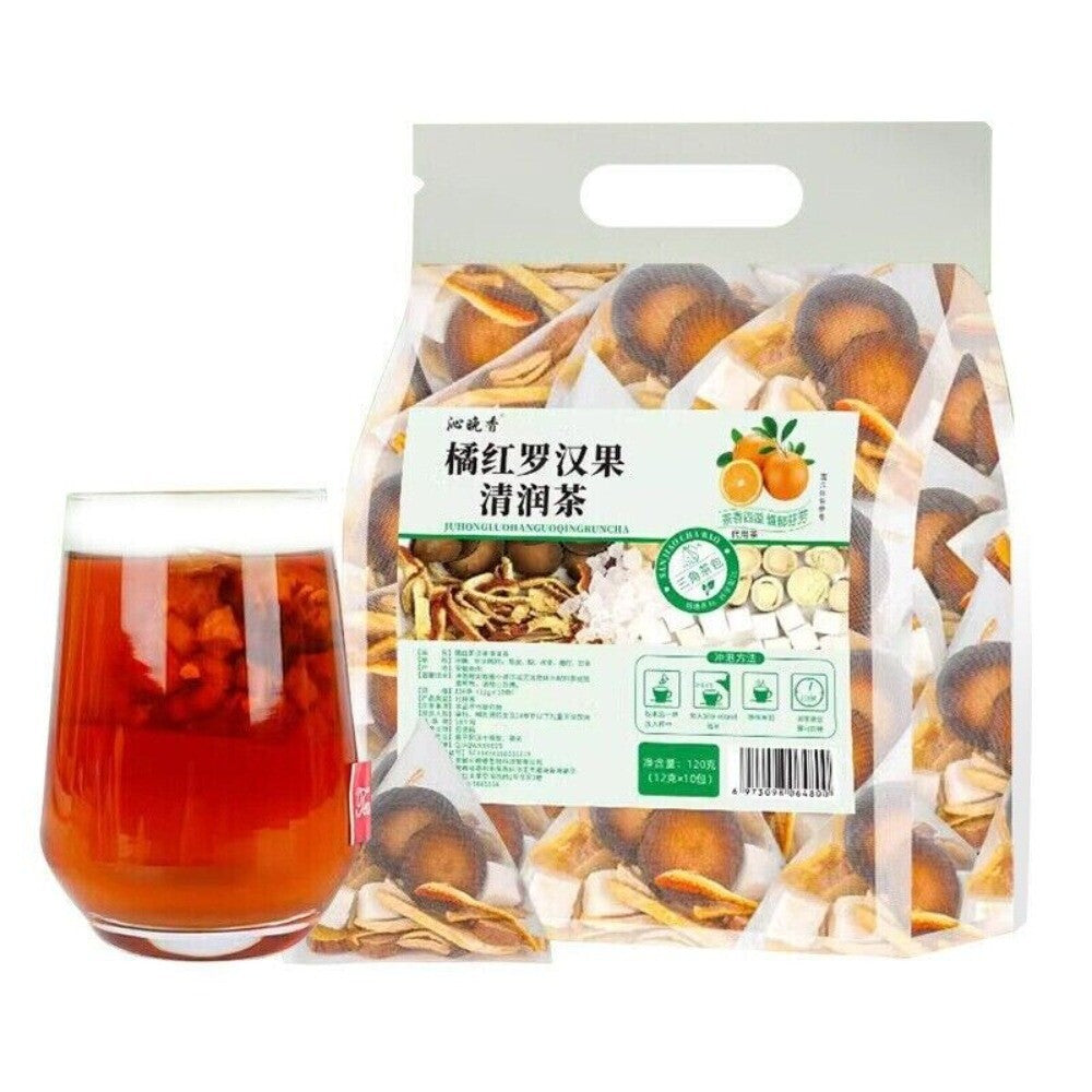 Tangerine Luo Han Guo Tea with Licorice Peel Poria Herbal Cleansing Blend Main image
