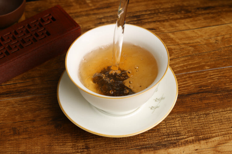 500g Black Tea Puerh Tea,Golden Bud Old Tea Head Menghai Ripe Tea