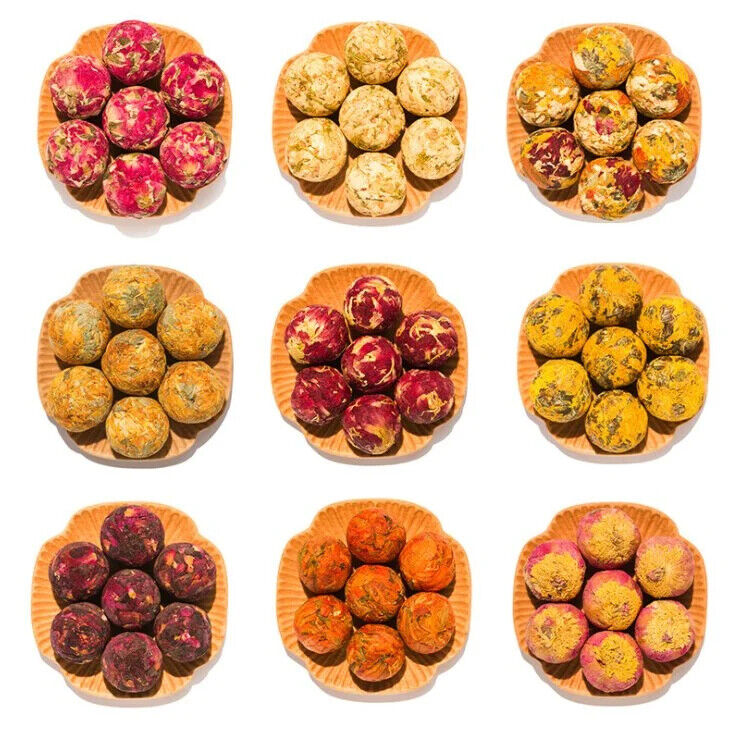 10 Pcs Handmade Health Tea Blooming Tea Mix Dried Flower Tea Ball Secondary image