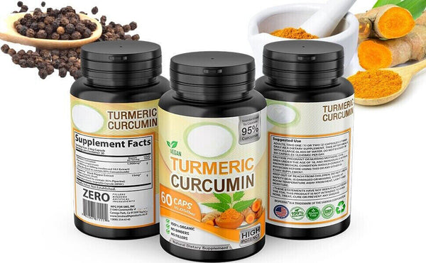 TUMERIC 3000 Mg DAILY TURMERIC MAX Potency CURCUMIN 95% PILLS With Black Pepper