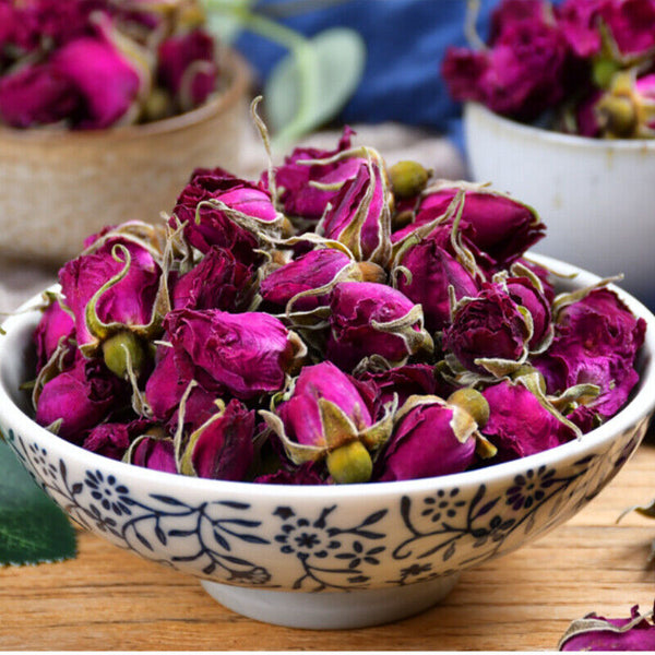 HelloYoung 100g Canned Organic Healthy Herbal Flower Tea Rose Tea Ping Yin Mei Gui Cha Tea