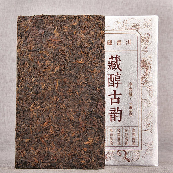 2012Yunnan Shu Puerh Tea Brick,Tibetan Mellow Ancient Rhyme Compressed Tea 1000g