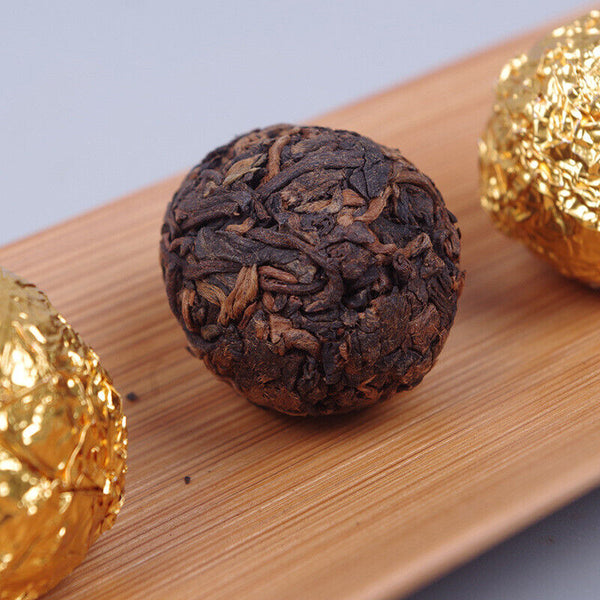 HelloYoung Dragon Pearl Ancient Tree Ripe Tea 500g Dragon Pearl Puerh Loose Tea Golden Bud