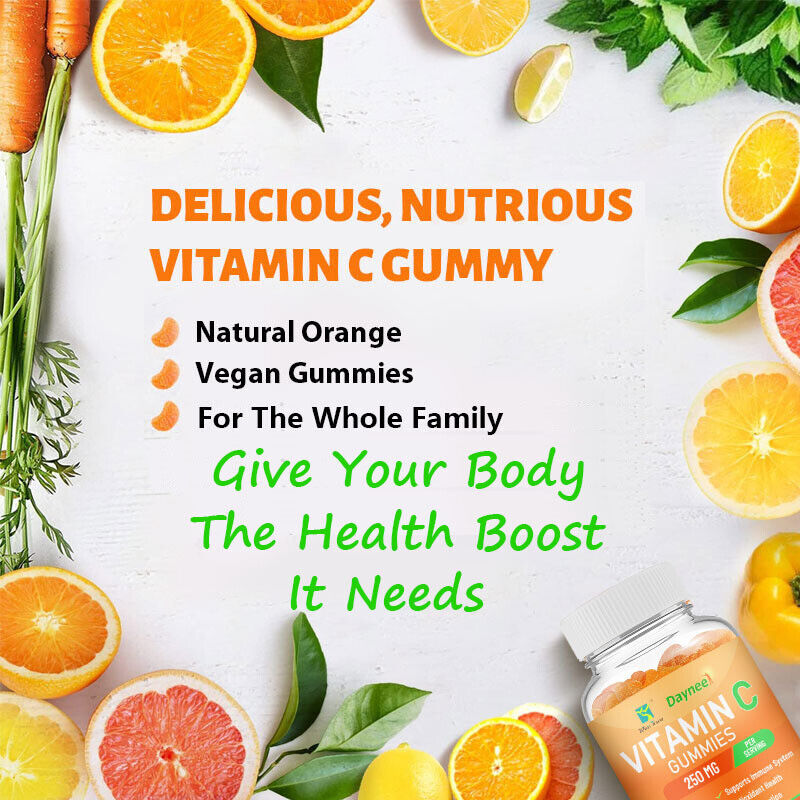 Vitamin C Vegan Gummies Natural Orange 60 Vegan Capsules Main image
