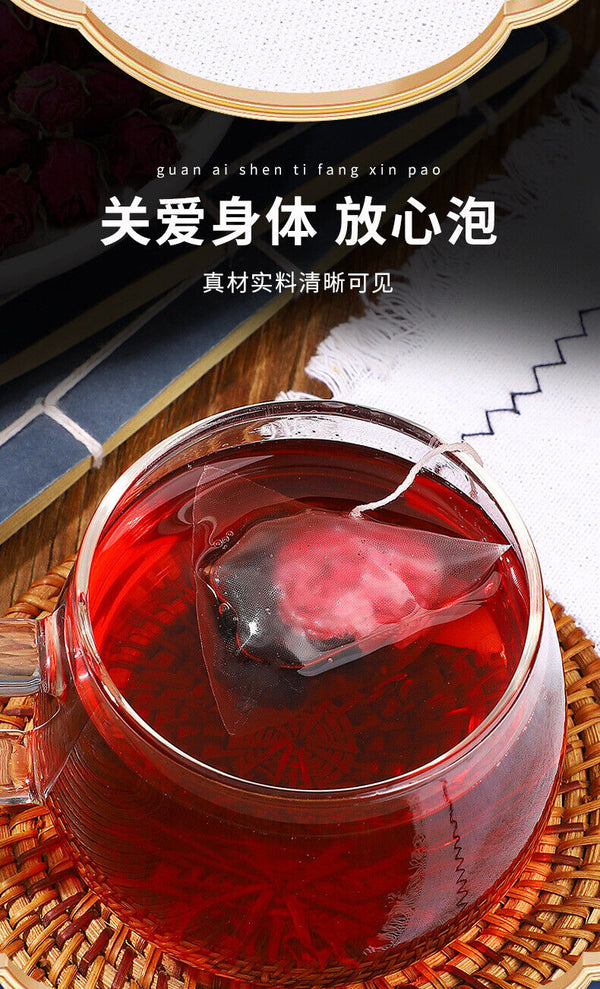 Mulberry Rose Roselle Tea Summer Flower and Fruit Tea  Goddess Plain Tea