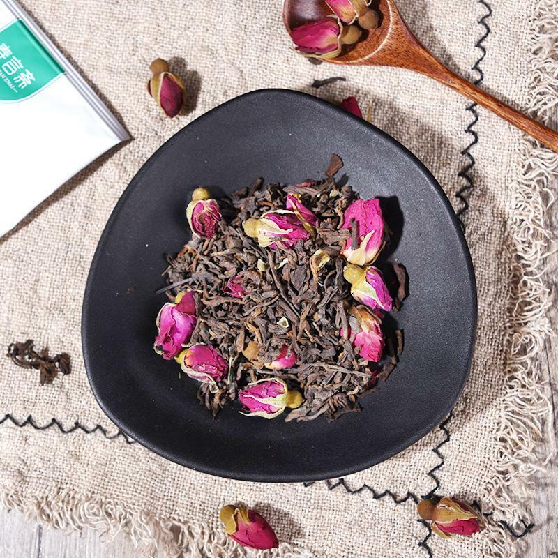 HelloYoung Triangle Tea Rose Pu'er Tea Bags Chinese Pu-Erh Black Tea 45g / 15 Bags Package Secondary image
