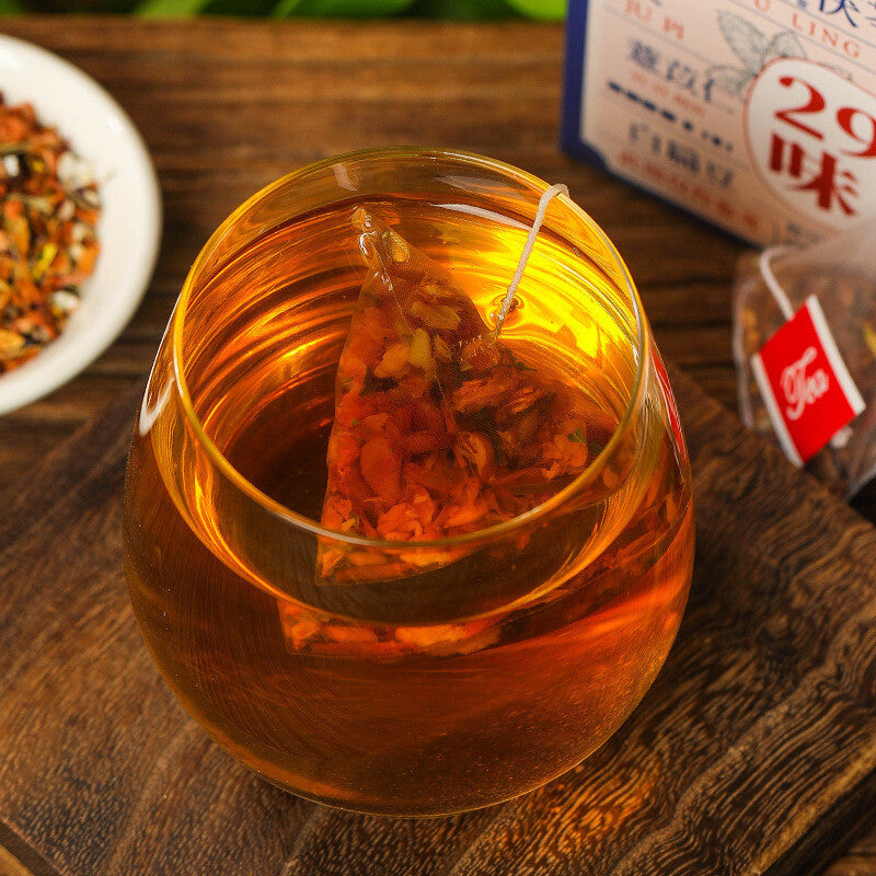29 Flavours Poria Tea Triangular Tea Bag Non-Dampness Clear Tea Fu Dampness Tea