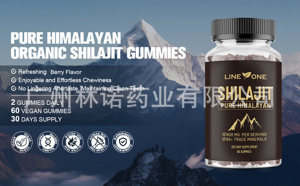 SHilajit Pure Himalayan Gummies-800mg High Ptency|60 Count