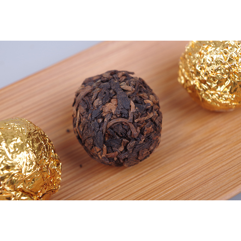 HelloYoung Dragon Pearl Ancient Tree Ripe Tea 500g Dragon Pearl Puerh Loose Tea Golden Bud