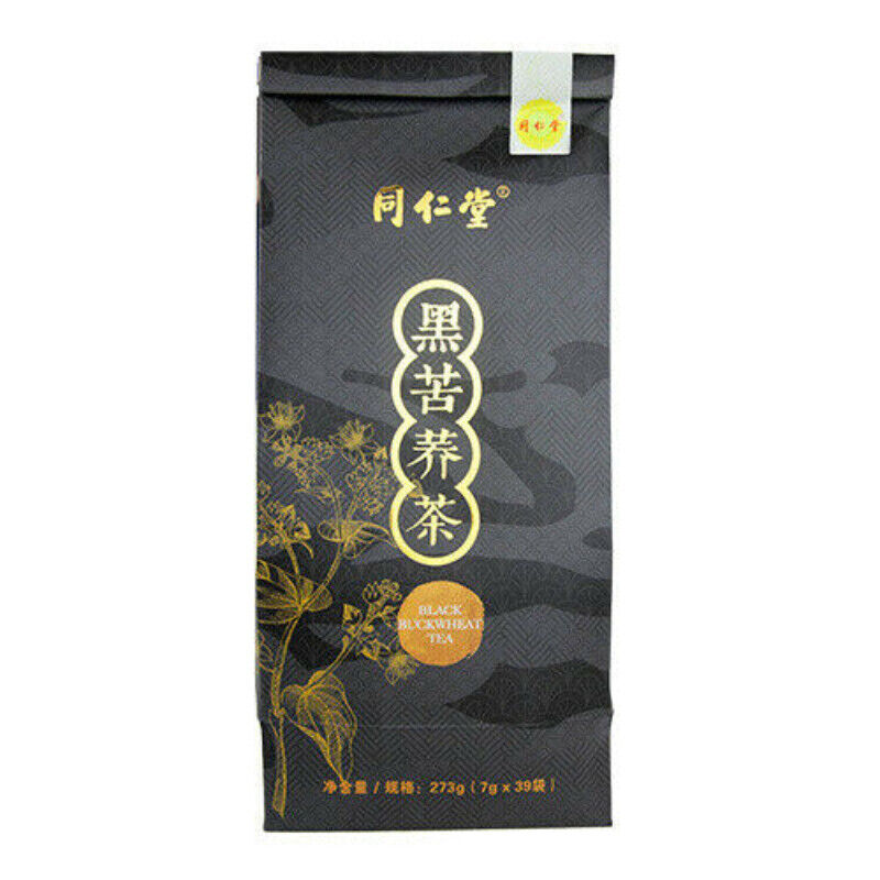 HelloYoung Healthy Tea Authentic Hei Ku Qiao Black Tartary Buckwheat Tea 北京同仁堂黑苦荞茶 7g*39袋