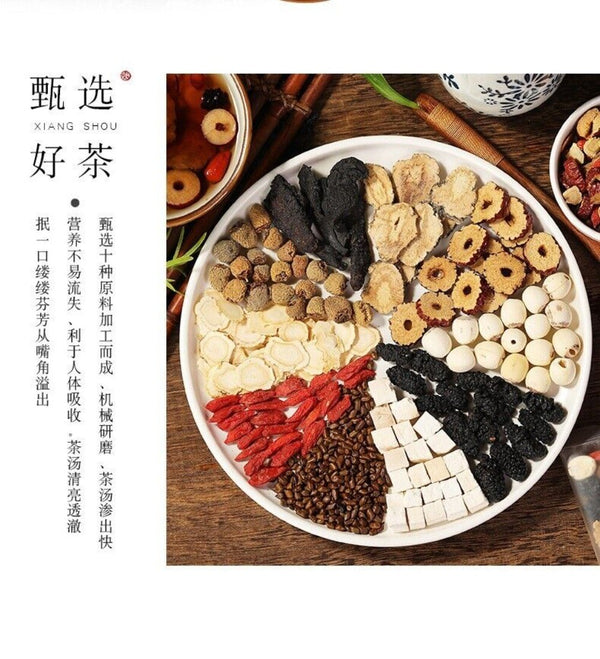 Ginseng Polygonatum Mulberry Goji 10 Treasure Herbal Tea Premium Blend