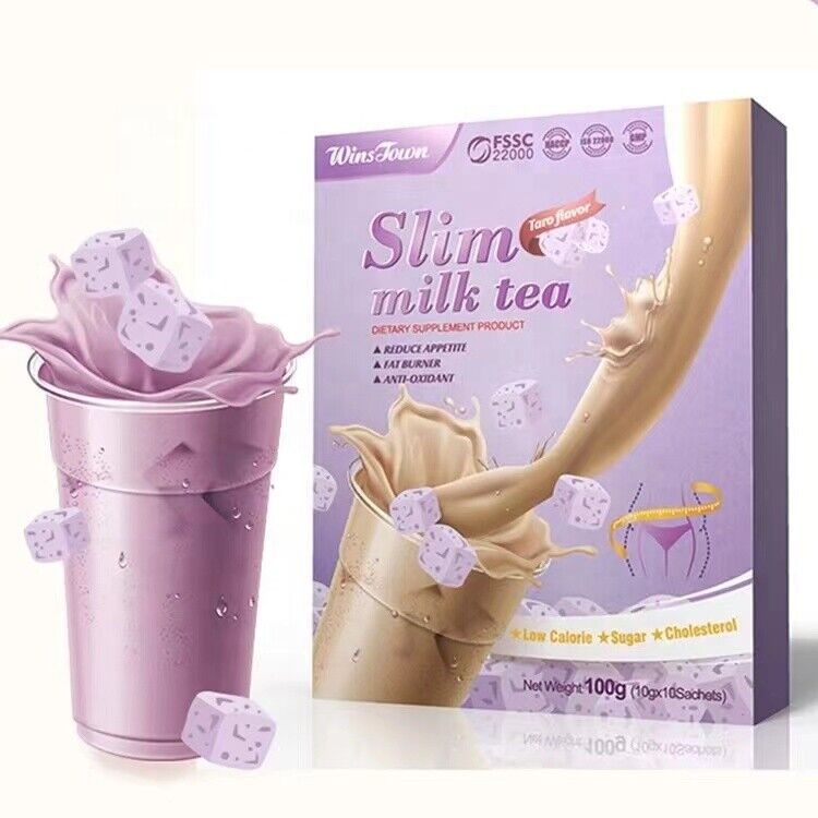 Slim Milk Tea Taro Flavor Powder Sliming Weight Loss Fat Burner Tea 100g/3.52oz Main image