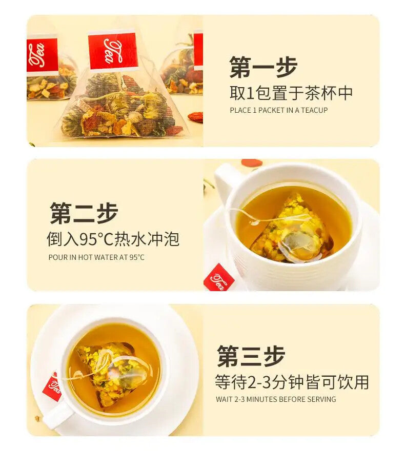 TemuTea Liver Tea Formula Detox Health Tea with Chrysanthemum Cassia Seed Honeysuckle