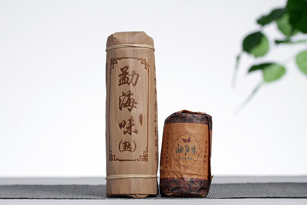 HelloYoung 200g Yunnan Pu'er Tea Menghai Flavor Xiao Longzhu Mini Bamboo Tube Ripe Tea