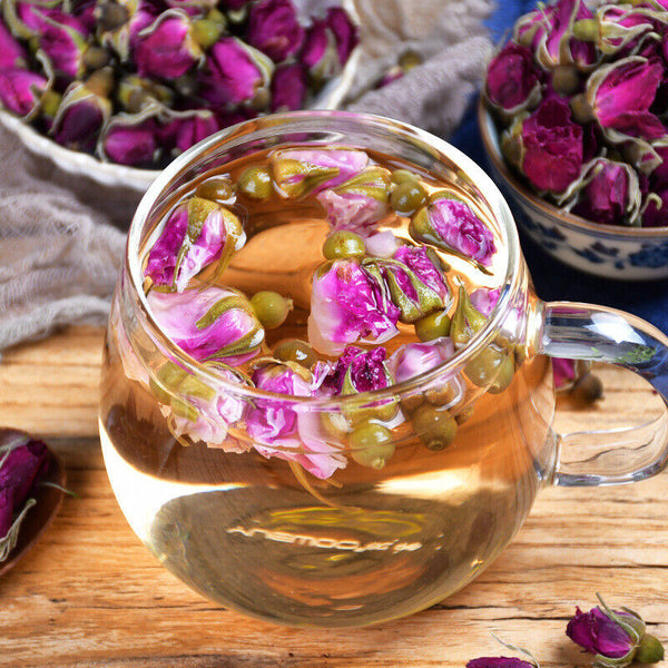 HelloYoung 100g Canned Organic Healthy Herbal Flower Tea Rose Tea Ping Yin Mei Gui Cha Tea