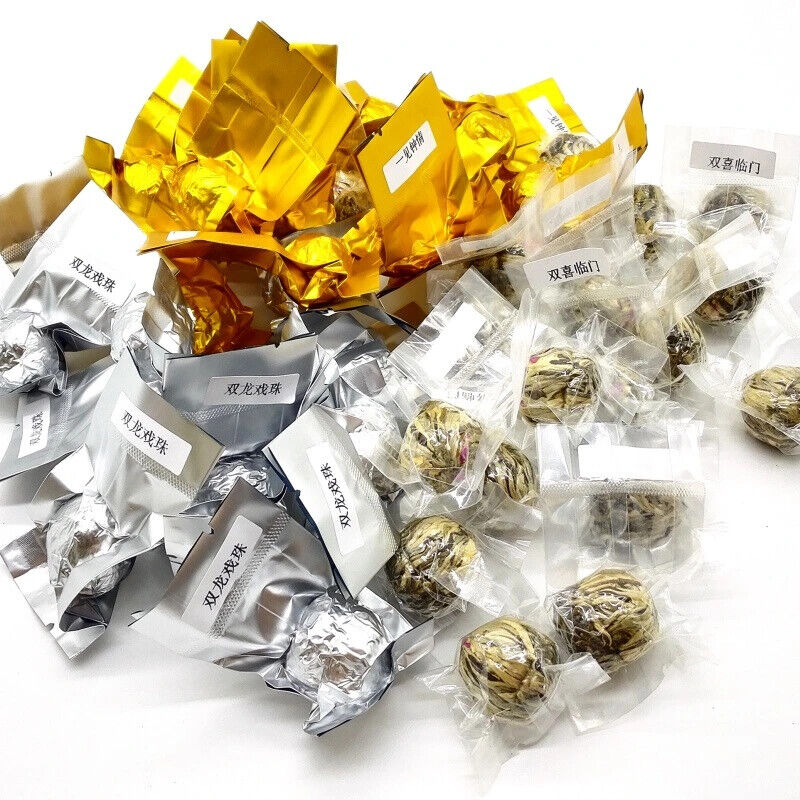 Prosperity Handcrafted Gomphrena Globosa Flowering Tea Dried Blooming Tea Balls Secondary image