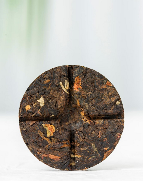 HelloYoung Rose Puerh Tea Iron Box Yunnan Seven Zi Cake Ripe Tea 200g/7.05oz