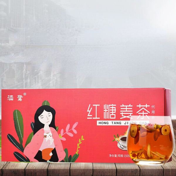 HelloYoung Women's Health Herbal Tea Hongtang Jiangcha Chinese Brown Sugar Ginger Tea 150g