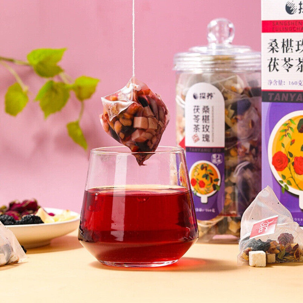 Rose Mulberry Poria Herbal Tea Floral Blend Refreshing Main image