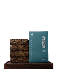 HelloYoung 1kg Anhua black tea hand-built por brick original golden Tianti Fu brick tea