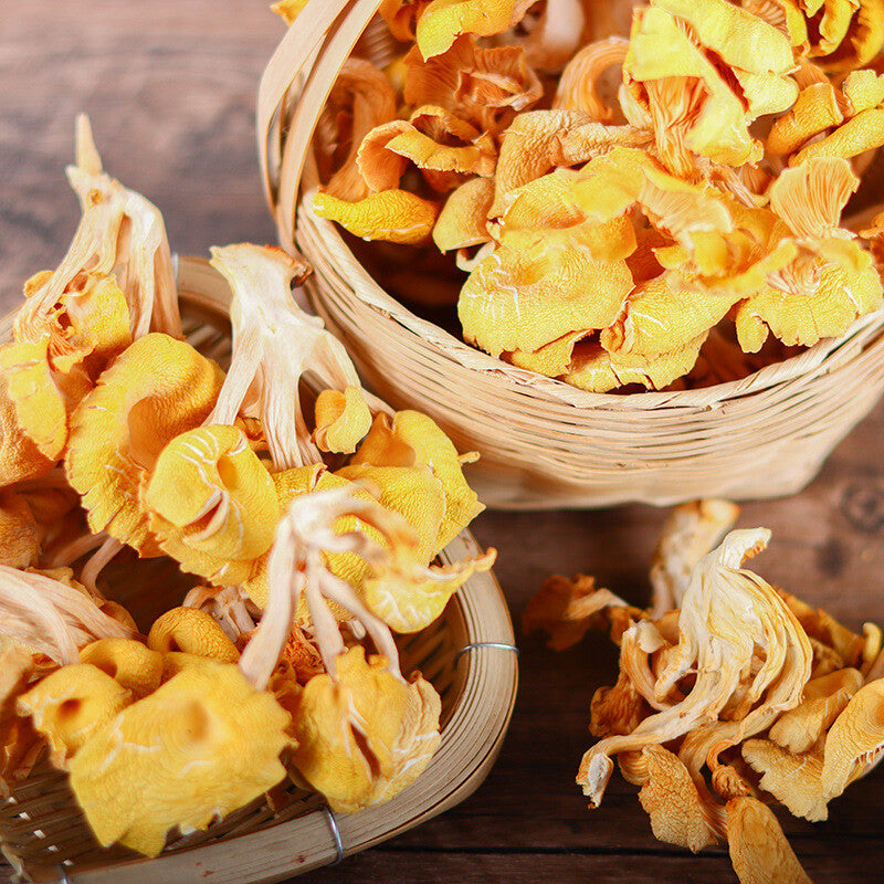 Yunnan Specialty Chanterelles Dried Yellow Silk Mushrooms Edible Mushrooms 80G