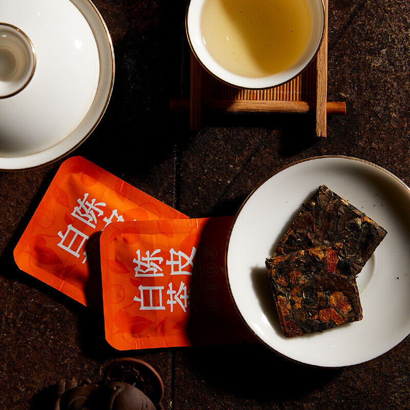 HelloYoung Fuding Old White Tea Chen Pi Shou Mei Small Square Slice Small Biscuit Tea Cake