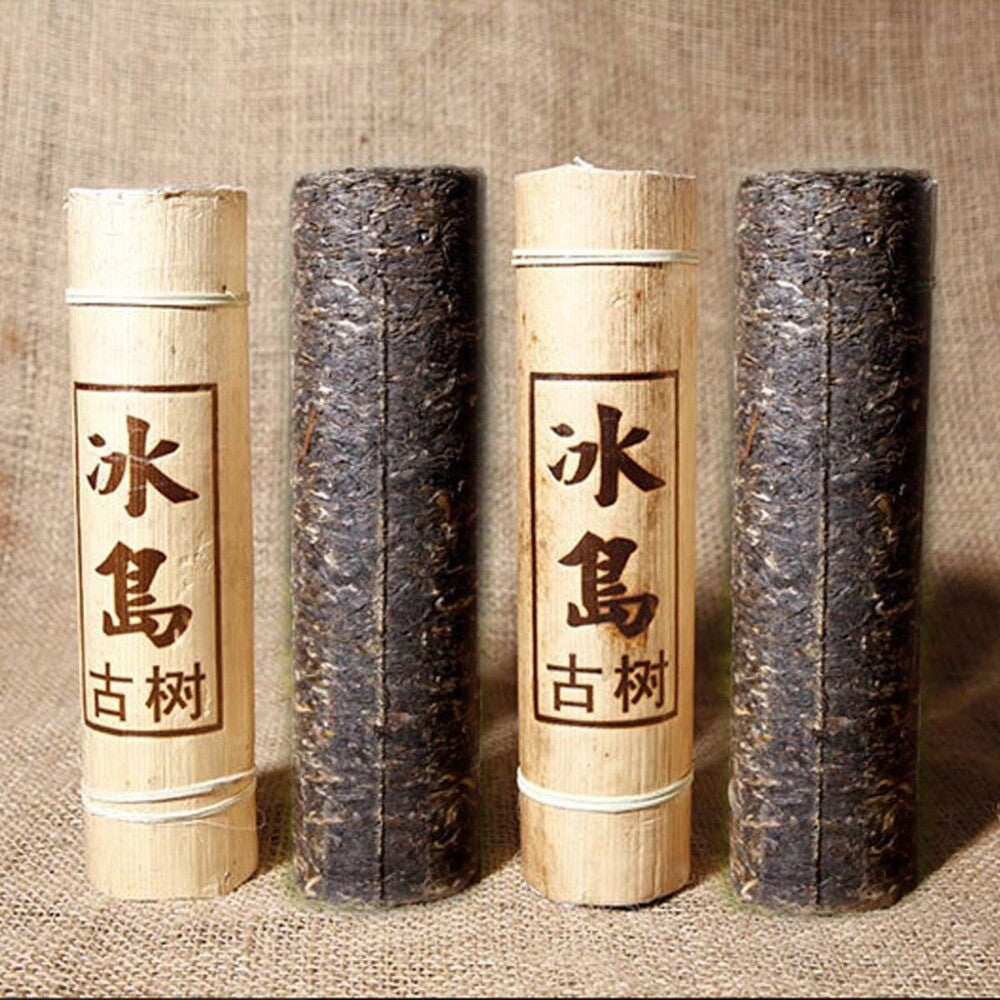 500g Yunnan BingDao  Pu'er Tree Puer Tea in Bamboo Package - Rare and Exquisite Secondary image