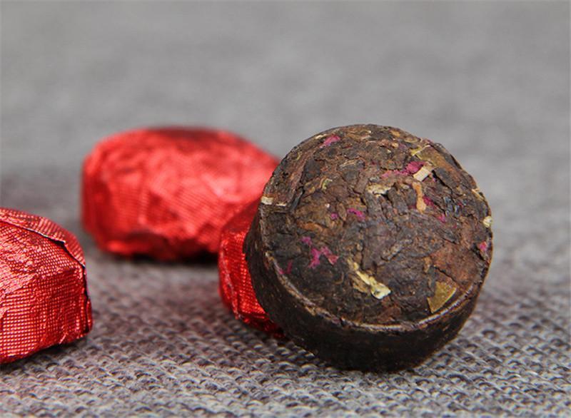 HelloYoung100g Yunnan Rose Puerh Tea Canned Rose Puer Small Tuocha Organic Pu Er Ripe Tea