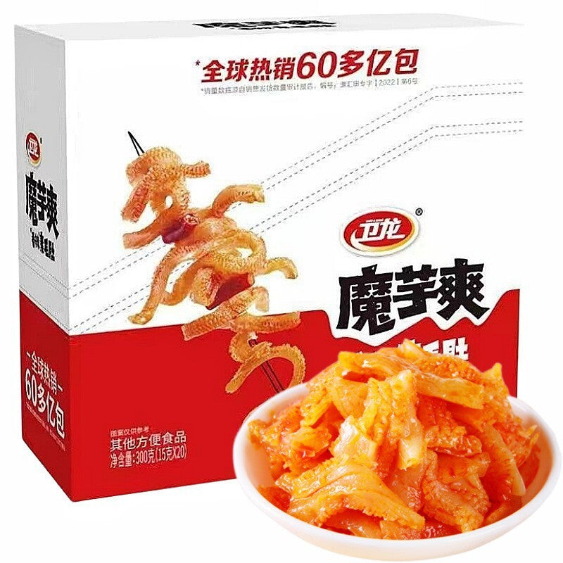 Chinese Snacks Konjac Spicy Strips Sticks Chinese Snack Food 20 Pack Inside Box Main image