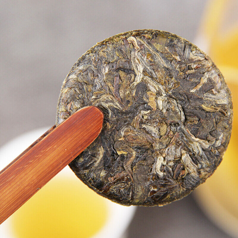 HelloYoung 200g Cha Tea Top Bamboo Shell Packaging Pu'er Tea Organic Alpine Tree Tea 勐海味生茶