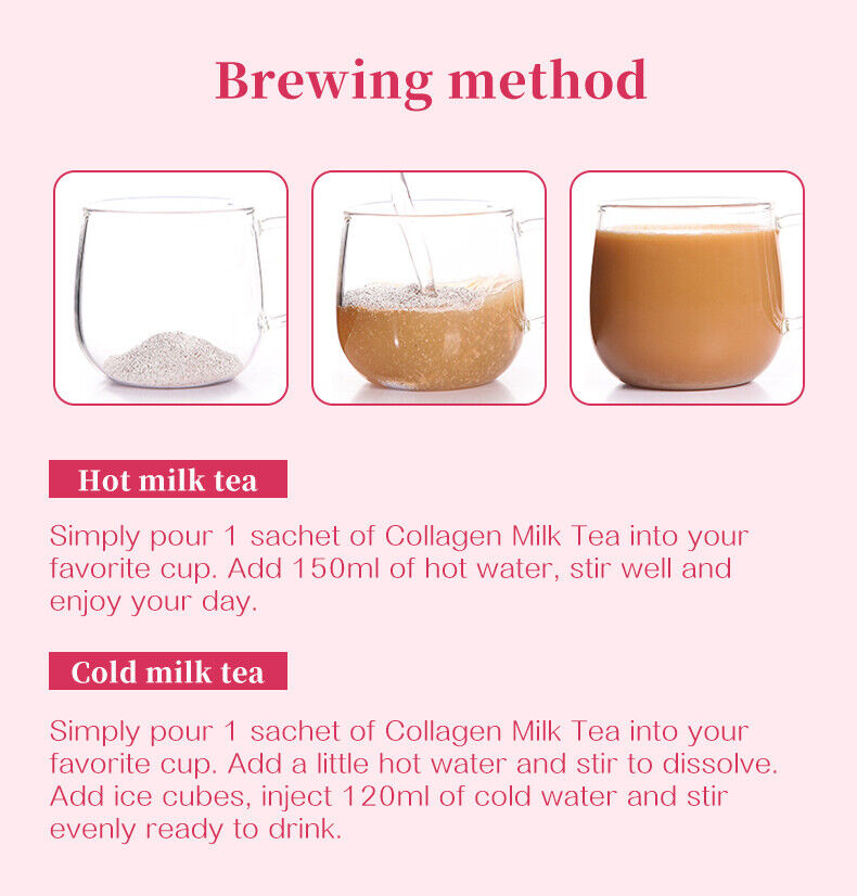 Skin Whiten Milk Tea Natural Herbal Beauty Detox Colleagen Milk Tea