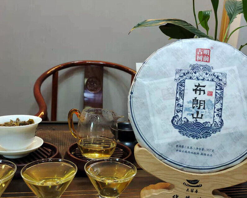 HelloYoung Puerh Tea Brown Mountain Wuzhai First Spring Puerh Raw Tea Cake 357g/12.59oz