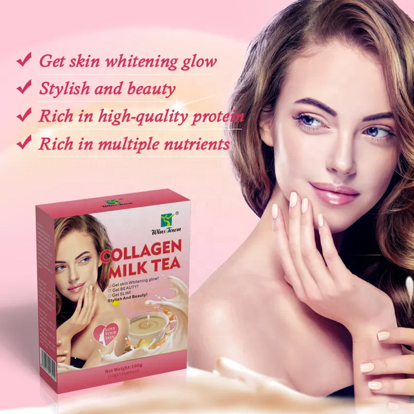 Collagen Milk Tea Stylish and Beauty Protein Powder Instant Powder 10g*10bags