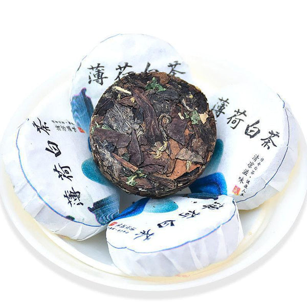 Mint Old White Tea Aged Shoumei White Tea Tangerine Peel Mini Tea Cake 100g