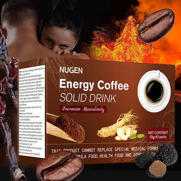 Energy Coffee Solid Drink Ground Black Coffee 10g*10 Packs Health Care