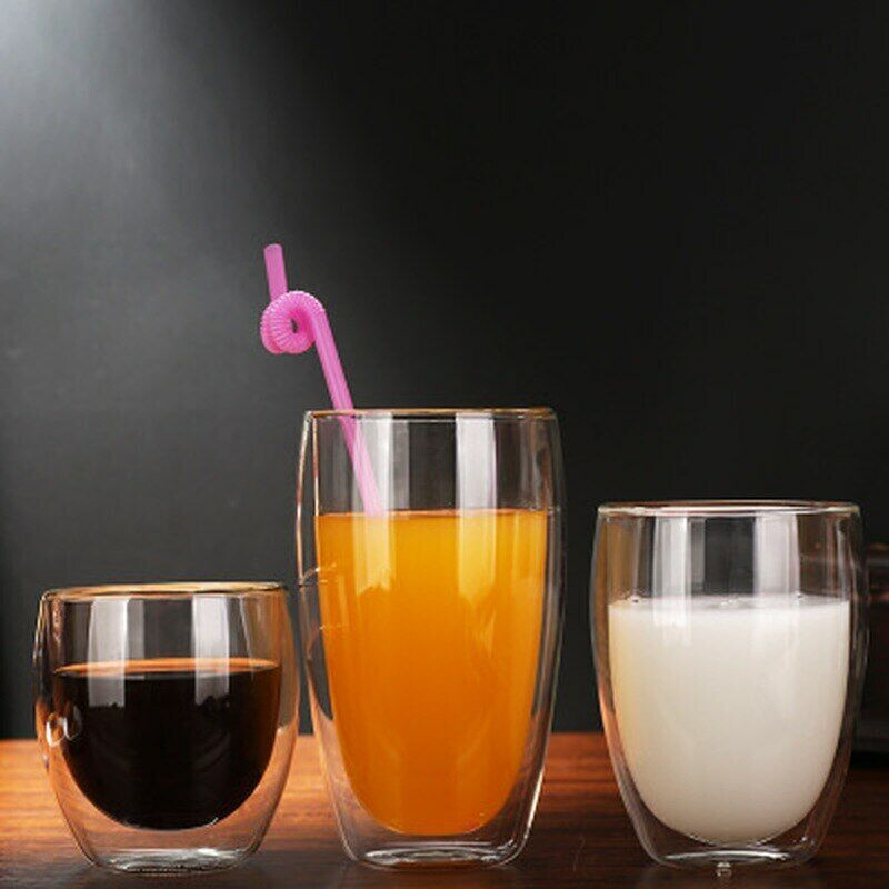 Fashion Classic Glass Double Wall Transparent Coffee Cups Insulate Office Tea Main image