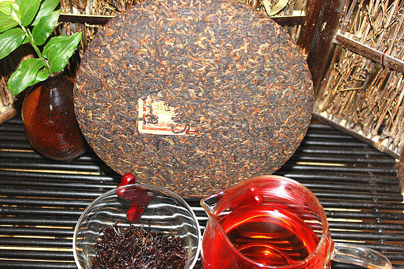 HelloYoung 357g Yunnan Puerh Tea Ripe Tea Pu'er Tea Cakes Healthy Drink