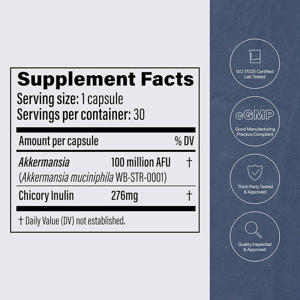 Akkermansia Muciniphila Probiotics Verbessert Immunität & Verdauung - 30 Kapseln