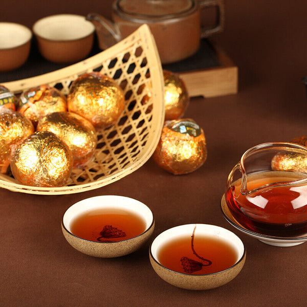 HelloYoung 500g Chen Pi Pu'er Ripe Tea Yunnan Tea Healthy Drink 500g大红柑 315橘普