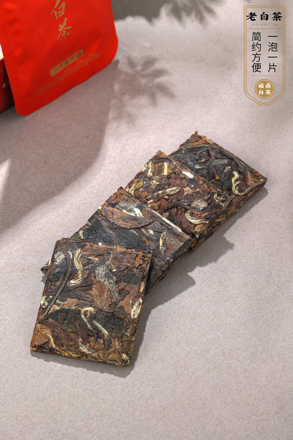 100g Fuding White Tea 2018 Shou Mei Old White Tea Date 5 Boxes of Small Squares